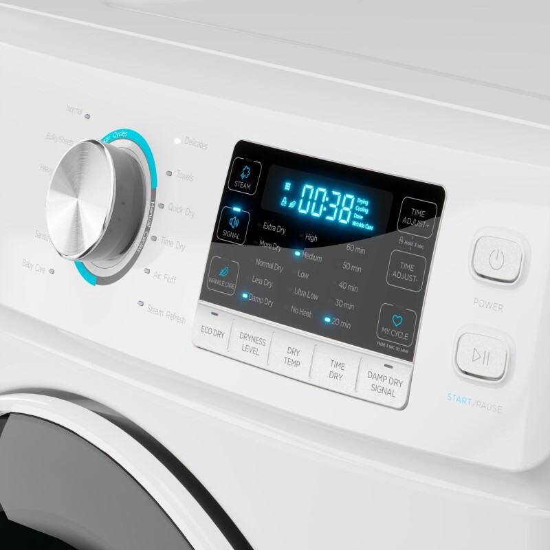 8 cu. ft. Large Capacity Stackable Vented Electric Front Load Dryer in White, 240V FLD8CWH, product image 8 of 12