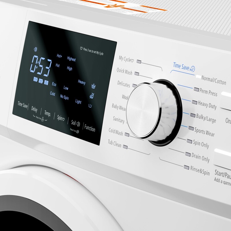 2.7 cu. ft. Stackable Front Load Compact Washing Machine in White FLW3CWH, product image 6 of 10