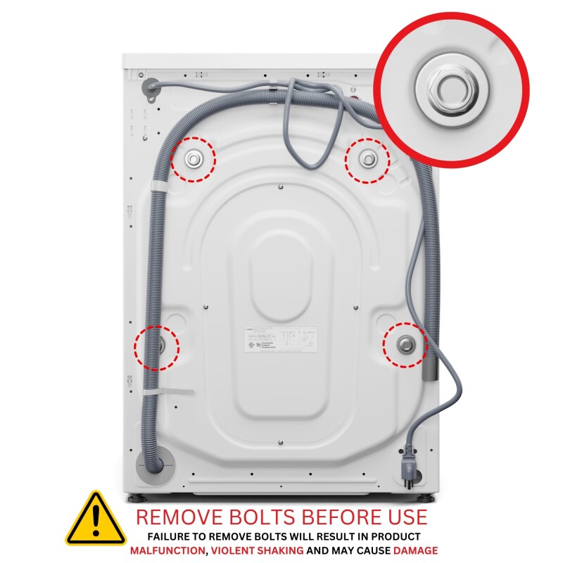 2.7 cu. ft. Stackable Front Load Compact Washing Machine in White FLW3CWH, product image 8 of 10
