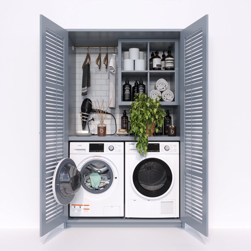 2.7 cu. ft. Stackable Front Load Compact Washing Machine in White FLW3CWH, product image 10 of 10