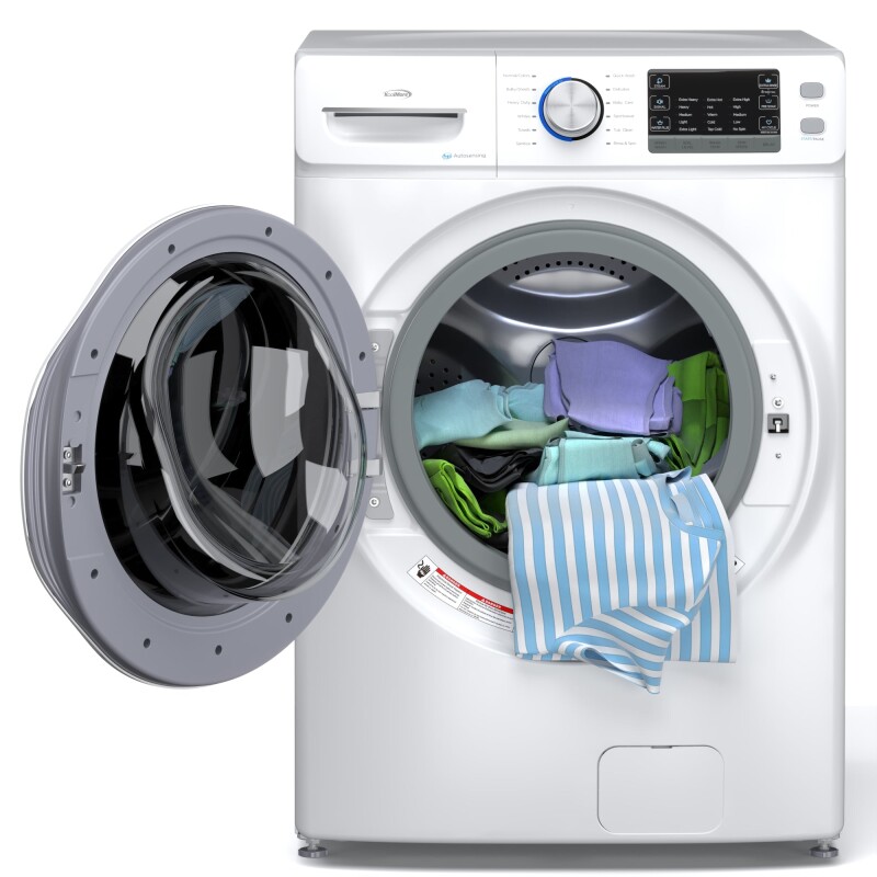 4.5 cu. ft. Large Capacity Stackable Front Load Washing Machine in White. FLW5CWH, product image 4 of 10