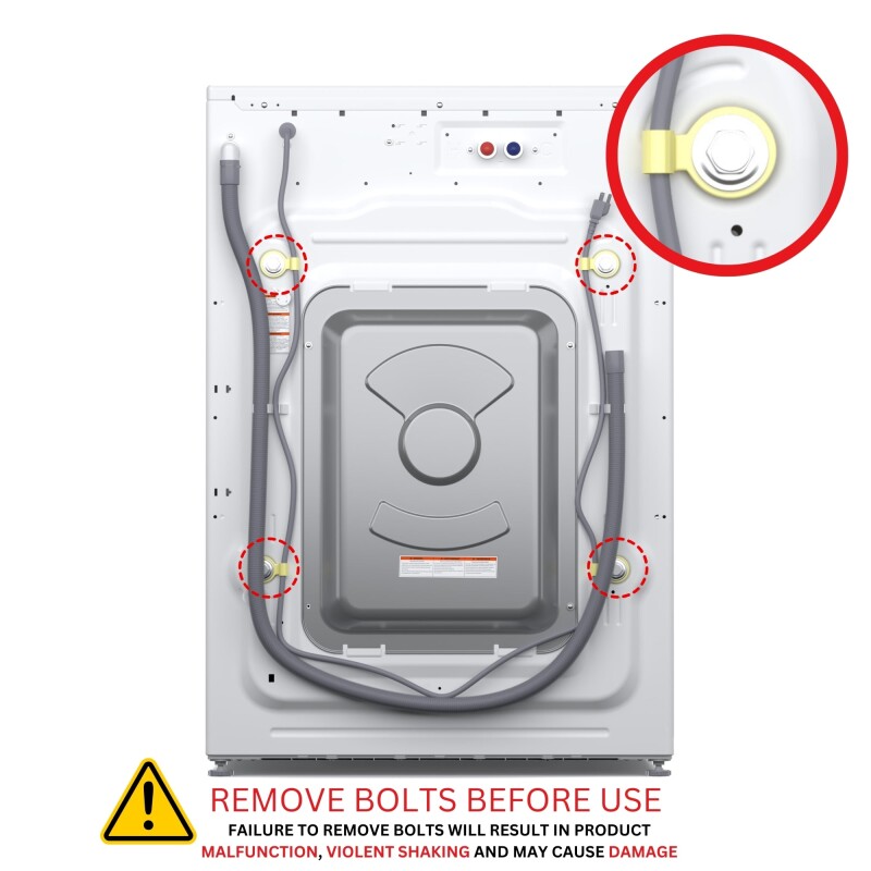 4.5 cu. ft. Large Capacity Stackable Front Load Washing Machine in White. FLW5CWH, product image 8 of 10