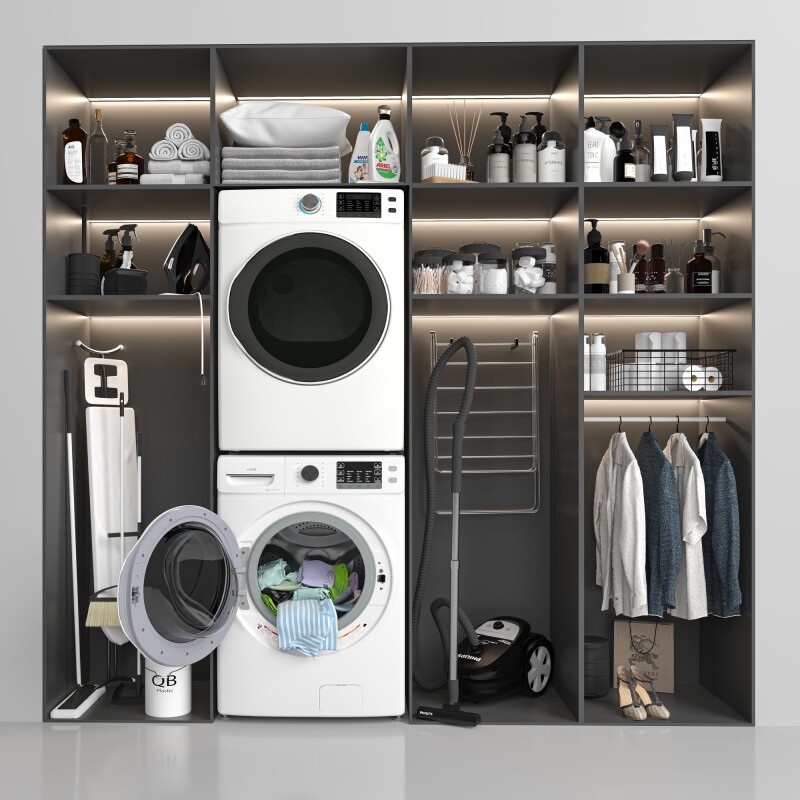 4.5 cu. ft. Large Capacity Stackable Front Load Washing Machine in White. FLW5CWH, product image 10 of 10