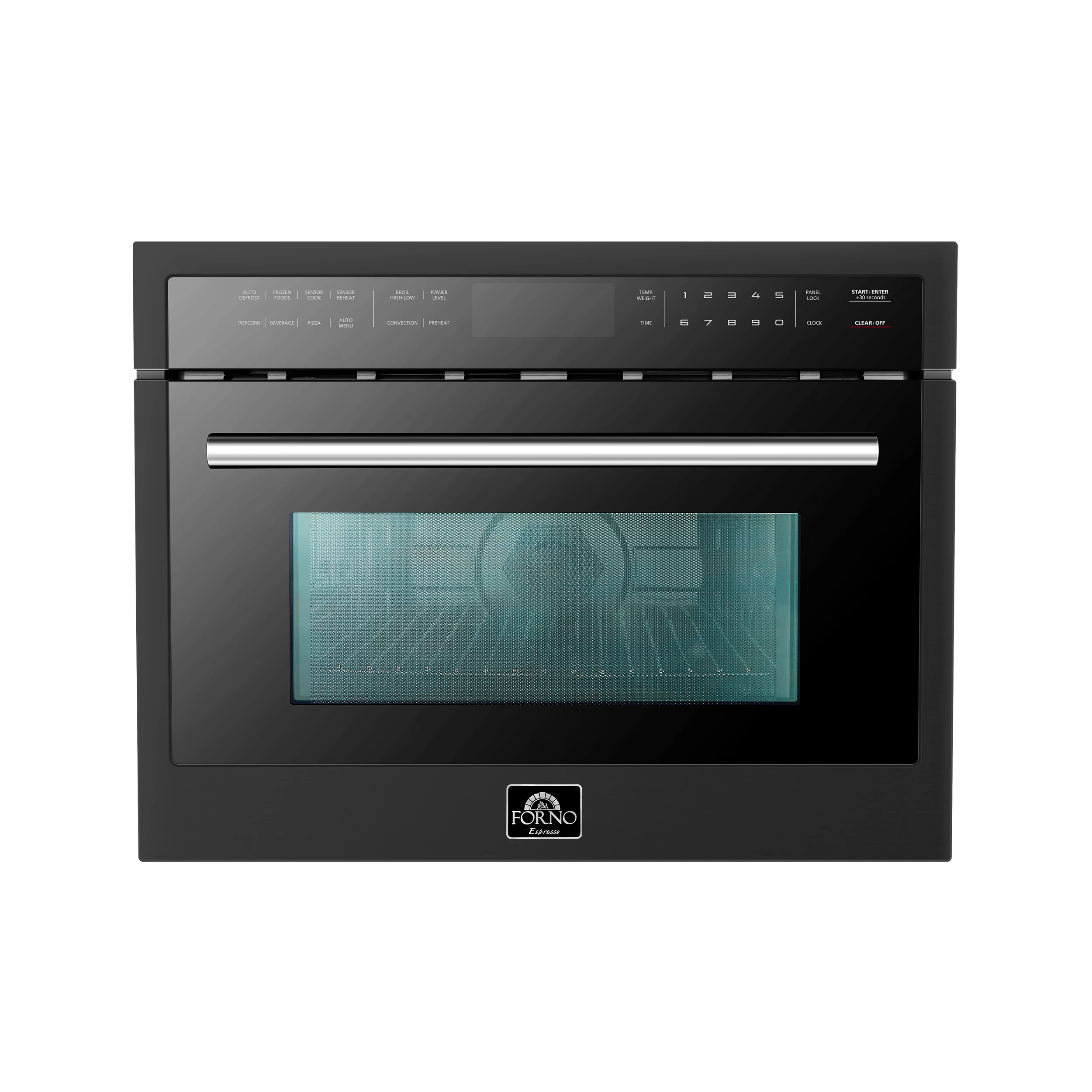 Oliena Espresso 24-Inch Built-In Microwave and Convection Oven Combo, 1.6 cu.ft, 1750W Convection, 1000W Microwave, Interior, Glass Touch Controls, Sensor Cooking FMWDR309324BLK