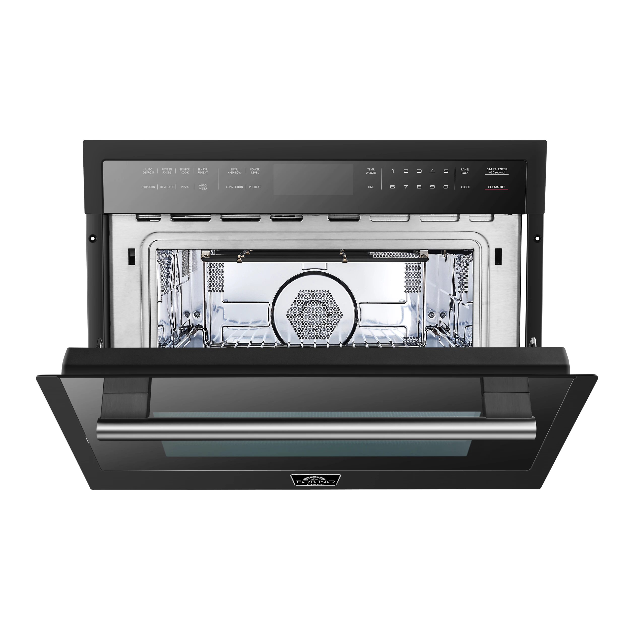 Oliena Espresso 24-Inch Built-In Microwave and Convection Oven Combo, 1.6 cu.ft, 1750W Convection, 1000W Microwave, Interior, Glass Touch Controls, Sensor Cooking FMWDR309324BLK