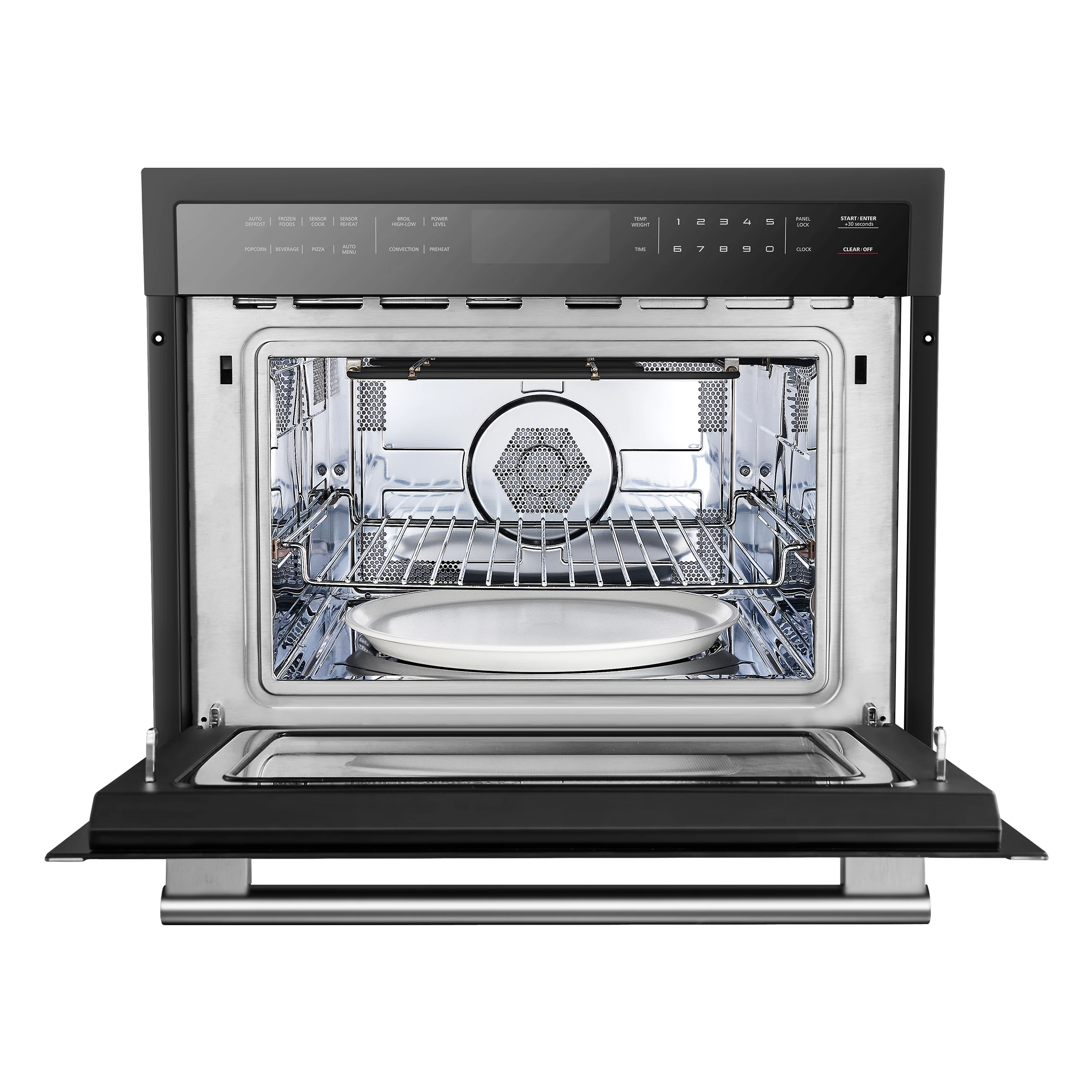 Oliena Espresso 24-Inch Built-In Microwave and Convection Oven Combo, 1.6 cu.ft, 1750W Convection, 1000W Microwave, Interior, Glass Touch Controls, Sensor Cooking FMWDR309324BLK