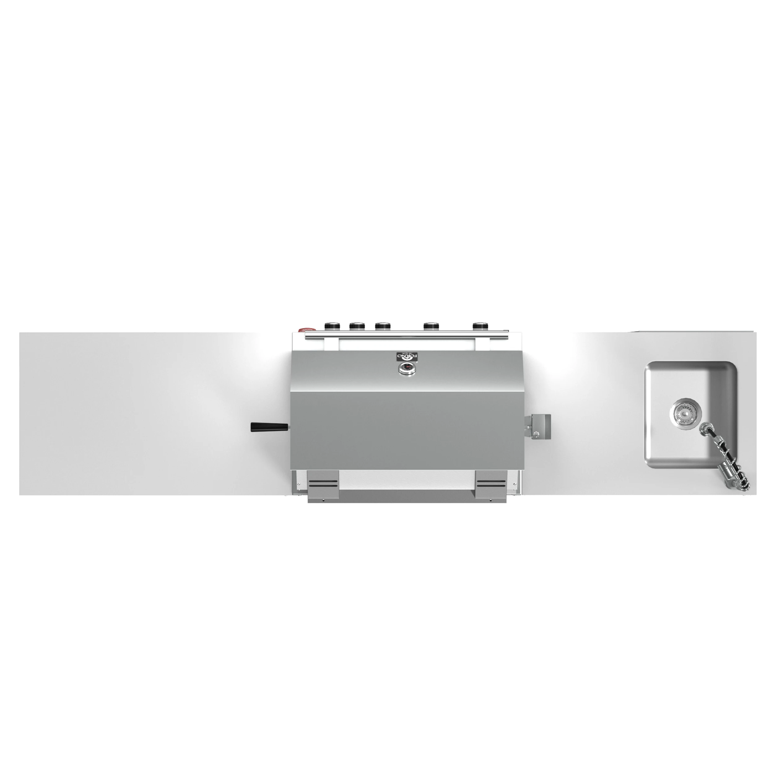 Bulnes 30-Inch BBQ, 60,000 BTU, 3 Burners with Sear & Rotisserie Infrared Burners, Outdoor Kitchen with 1.8 cu.ft. Beverage Center & Sintered Stone Countertops FODKT2506WHT