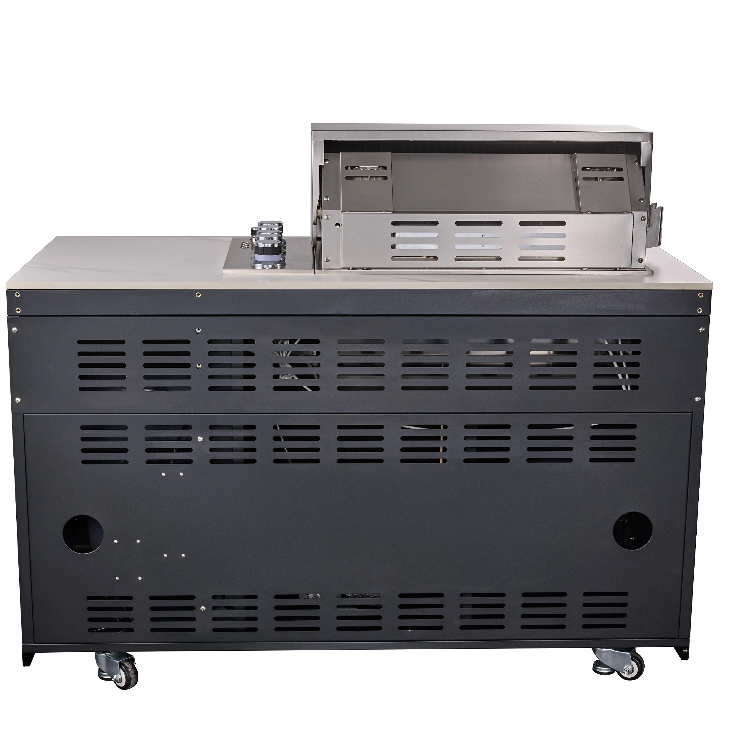 Rimini Outdoor Kitchen: 30" BBQ 62,600 BTU, 4.8 cu.ft. Refrigerators, Countertops FODKT2575WHT