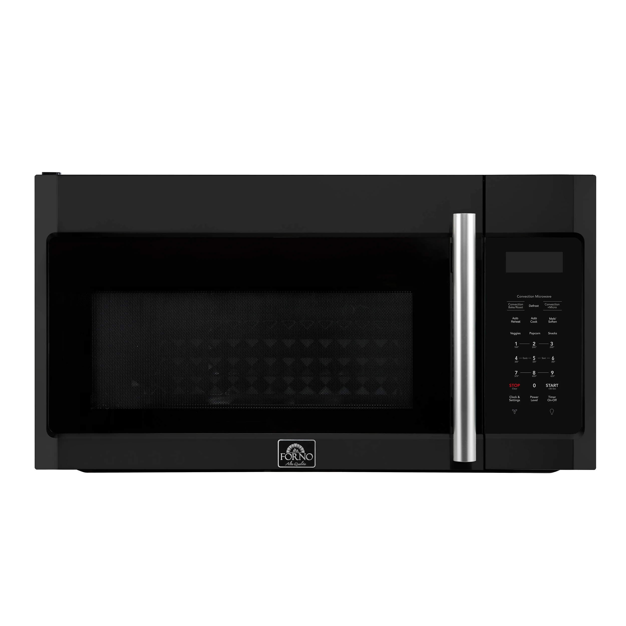 Fornace 30-Inch Over the Range Convection Microwave, Black – 1.5 cu.ft, 300 CFM Vent, Touch Control, LED Light FOTR303830BLK