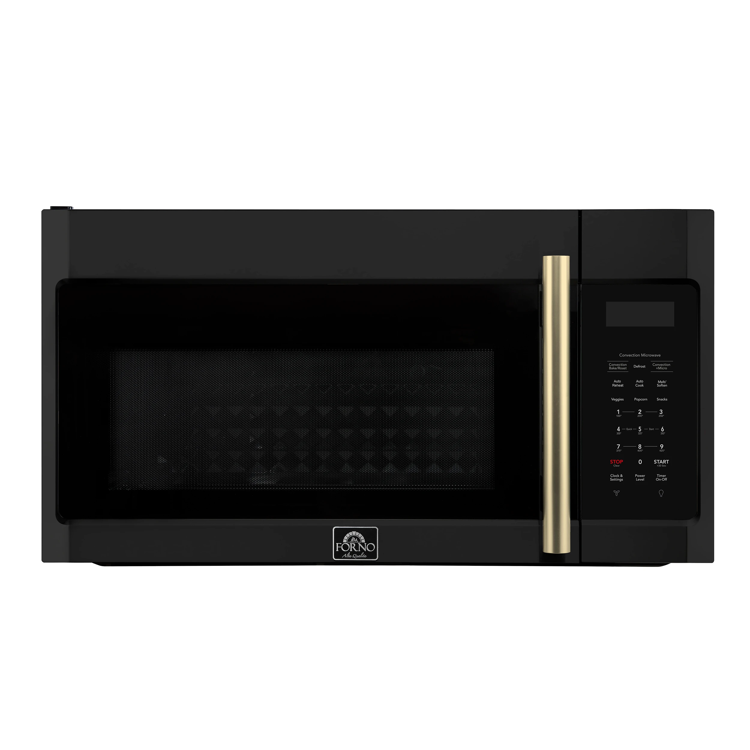 Fornace 30-Inch Over the Range Convection Microwave, Black – 1.5 cu.ft, 300 CFM Vent, Touch Control, LED Light FOTR303830BLK