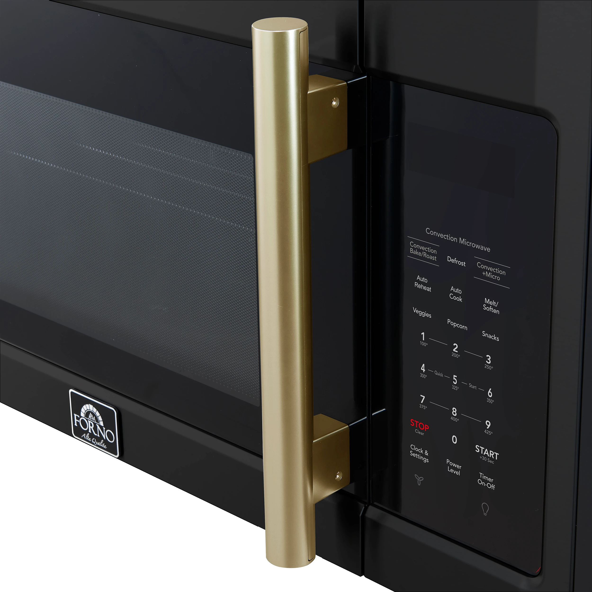 Fornace 30-Inch Over the Range Convection Microwave, Black – 1.5 cu.ft, 300 CFM Vent, Touch Control, LED Light FOTR303830BLK