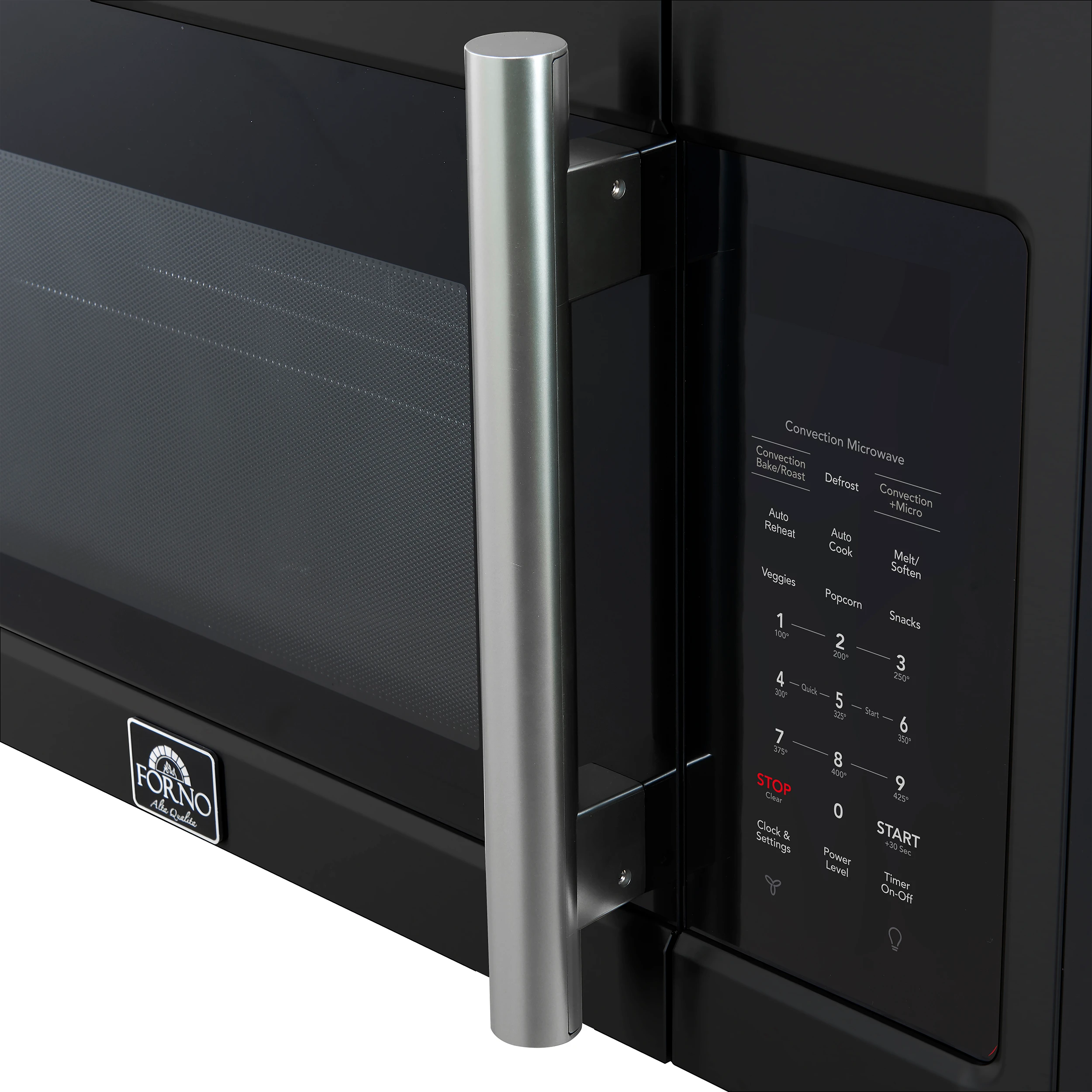 Fornace 30-Inch Over the Range Convection Microwave, Black – 1.5 cu.ft, 300 CFM Vent, Touch Control, LED Light FOTR303830BLK