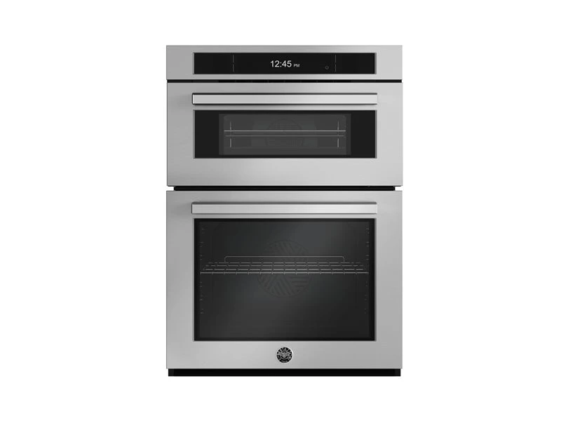 30 inch Combo Electric Convection Oven, main oven with Steam Assist, Self-Clean and Bertazzoni Assistant FPRO30COVTX