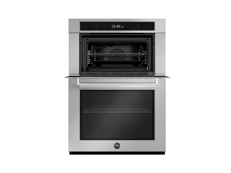 30 inch Combo Electric Convection Oven, main oven with Steam Assist, Self-Clean and Bertazzoni Assistant FPRO30COVTX