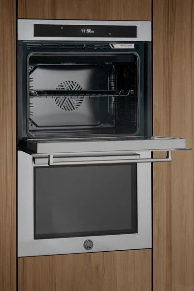 30 inch Electric Double Oven Combination with Steam, Self-Clean and Bertazzoni Assistant FPRO30FDVTX