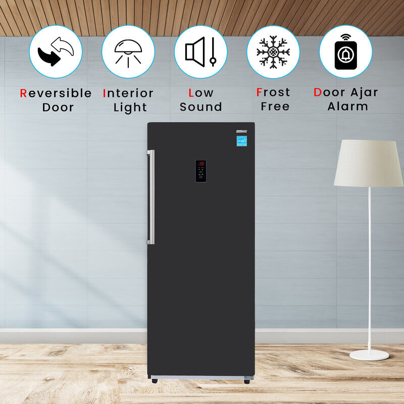 Conserv 14cf Upright Freezer CONVERTIBLE REF Garage Ready E-Star 28in wide 110V FR1400BREV, product image 3 of 29