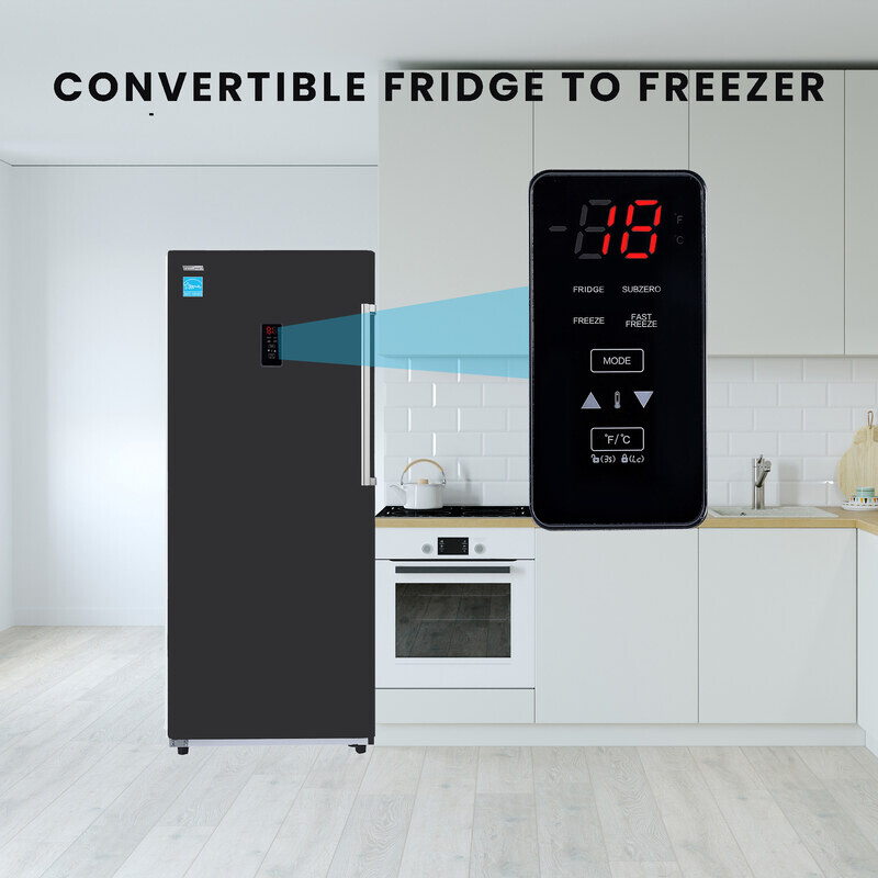 Conserv 14cf Upright Freezer CONVERTIBLE REF Garage Ready E-Star 28in wide 110V FR1400BREV, product image 5 of 29