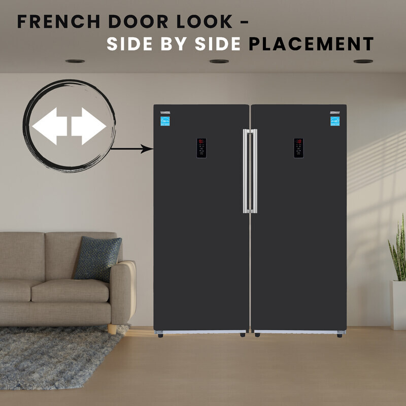 Conserv 14cf Upright Freezer CONVERTIBLE REF Garage Ready E-Star 28in wide 110V FR1400BREV, product image 6 of 29