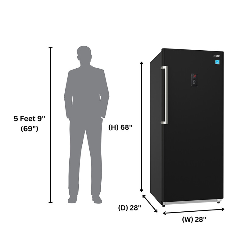 Conserv 14cf Upright Freezer CONVERTIBLE REF Garage Ready E-Star 28in wide 110V FR1400BREV, product image 22 of 29