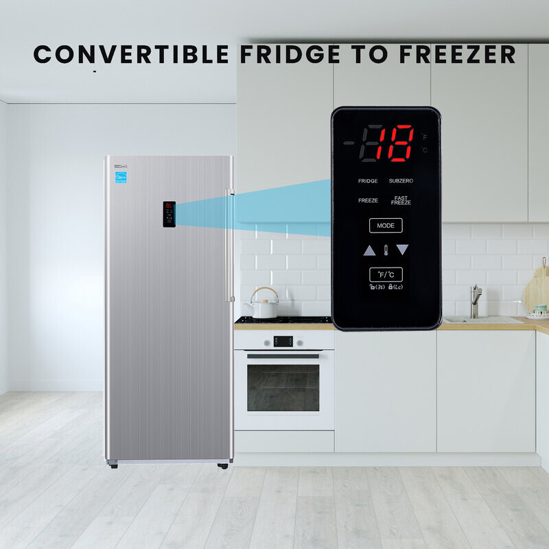 Conserv 14cf Upright Freezer CONVERTIBLE REF Garage Ready E-Star 28in wide 110V FR1400SREV, product image 4 of 32