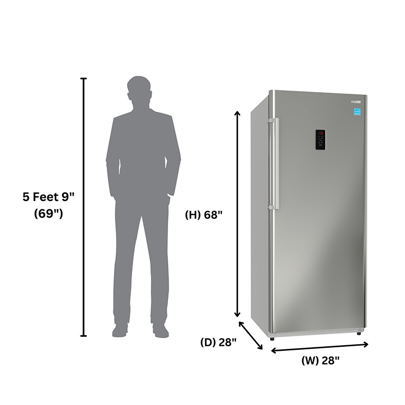 Conserv 14cf Upright Freezer CONVERTIBLE REF Garage Ready E-Star 28in wide 110V FR1400SREV, product image 30 of 32