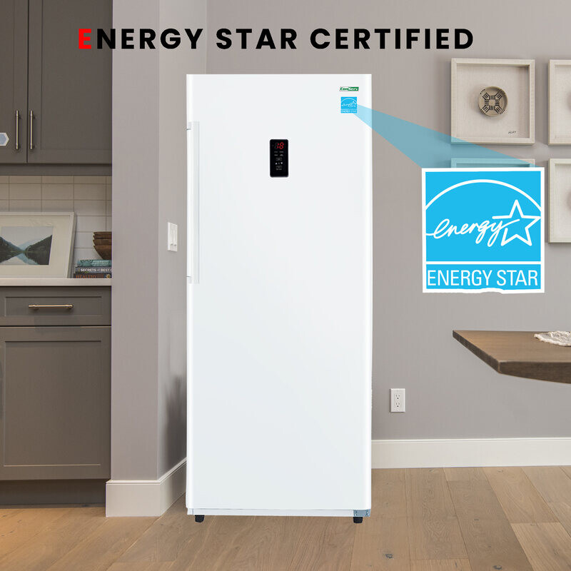 Conserv 14cf Upright Freezer CONVERTIBLE REF Garage Ready E-Star 28in wide 110V FR1400WREV
