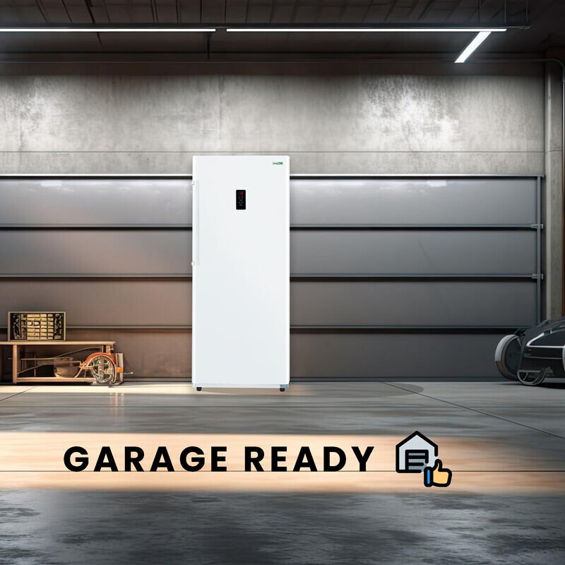 Conserv 14cf Upright Freezer CONVERTIBLE REF Garage Ready E-Star 28in wide 110V FR1400WREV