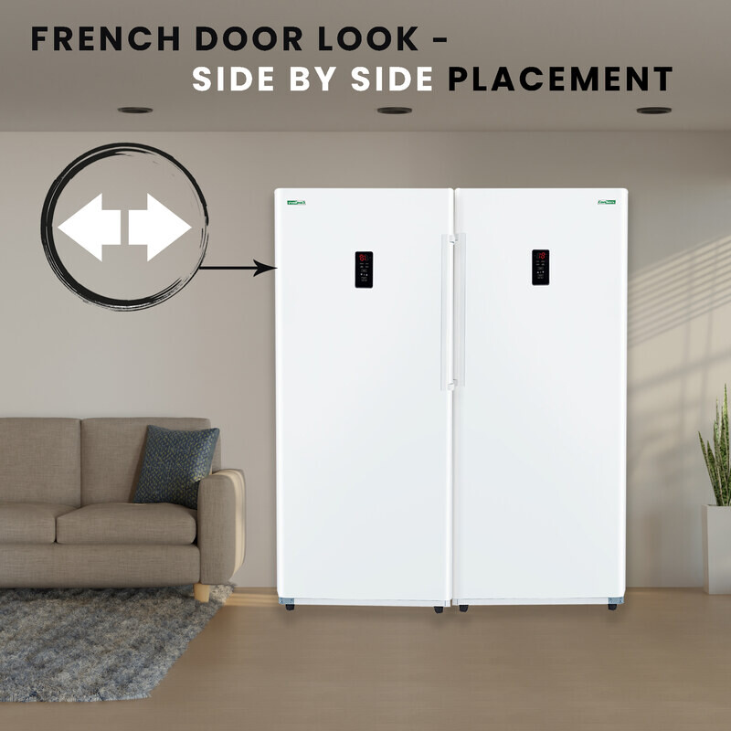 Conserv 14cf Upright Freezer CONVERTIBLE REF Garage Ready E-Star 28in wide 110V FR1400WREV