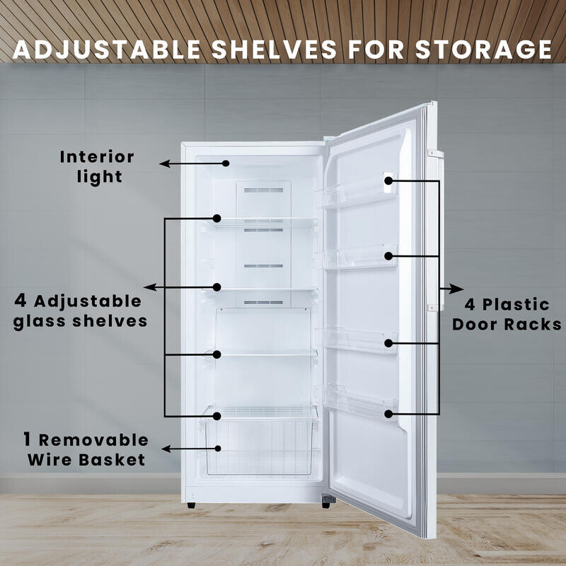 Conserv 14cf Upright Freezer CONVERTIBLE REF Garage Ready E-Star 28in wide 110V FR1400WREV