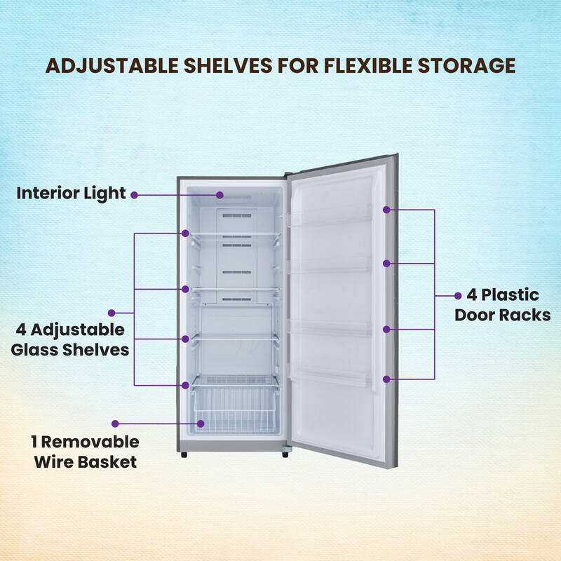 Conserv 17cf Upright Freezer CONVERTIBLE REF Garage Ready E-Star 28in wide 110V FR1700SREV, product image 23 of 33