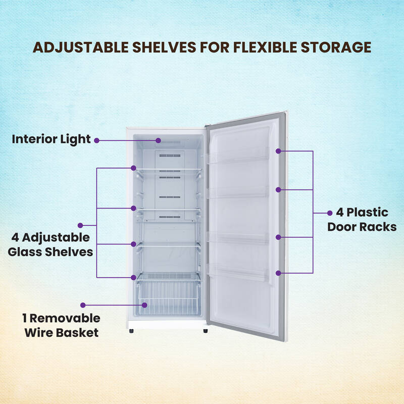 Conserv 17cf Upright Freezer CONVERTIBLE REF Garage Ready E-Star 28in wide 110V FR1700WREV
