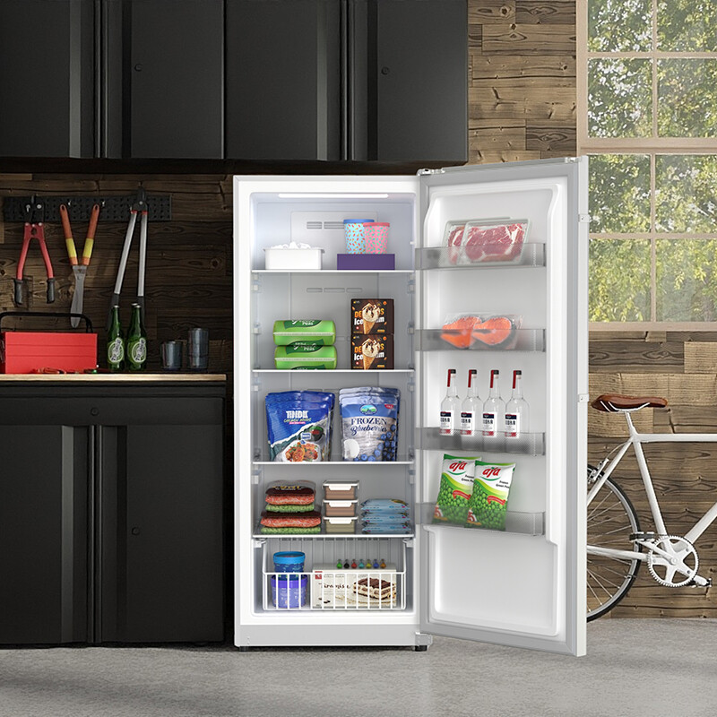 Conserv 17cf Upright Freezer CONVERTIBLE REF Garage Ready E-Star 28in wide 110V FR1700WREV
