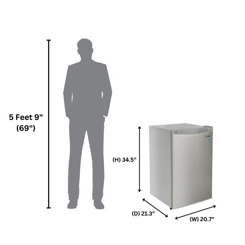 Conserv 3cf Compact Upright Freezer REVERSIBLE DOOR Freestanding 110V E-Star FR300SG