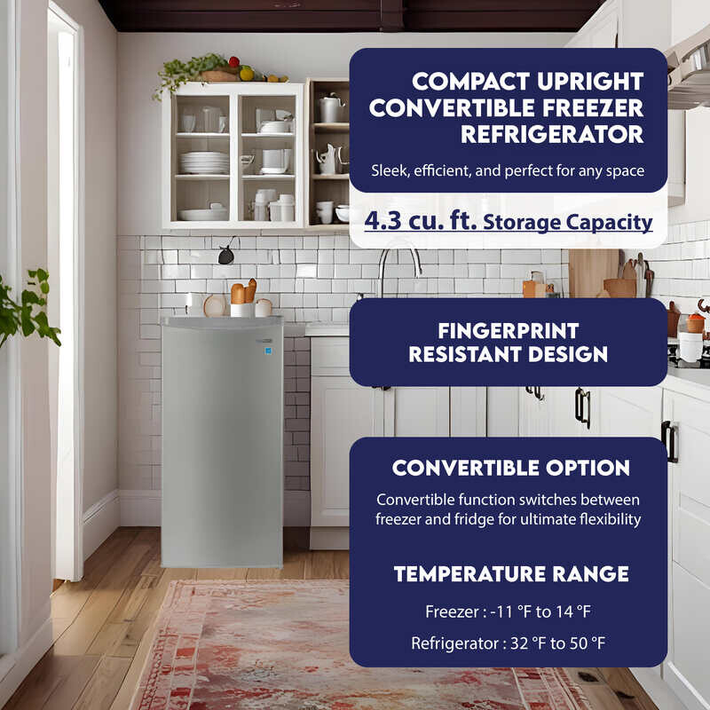 Conserv 4.3cf Compact Upright Freezer REVERSIBLE DOOR Freestanding 110V E-Star FR430SC
