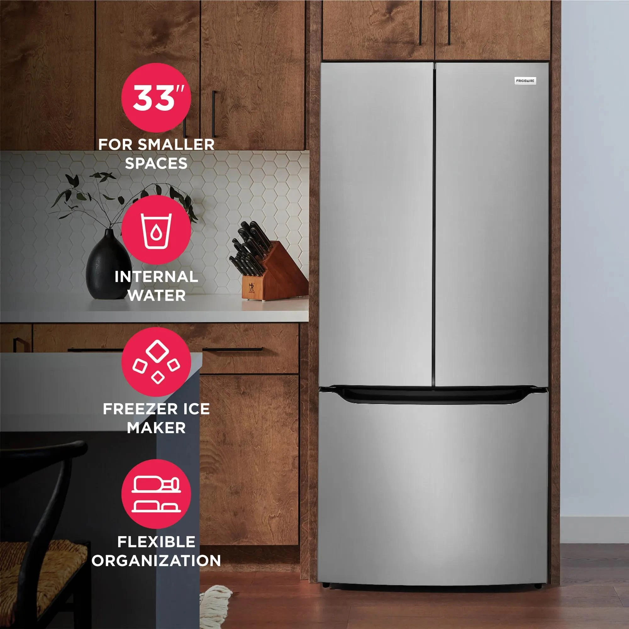 20 Cu. Ft. Counter-Depth French Door Refrigerator FRFG2033AV