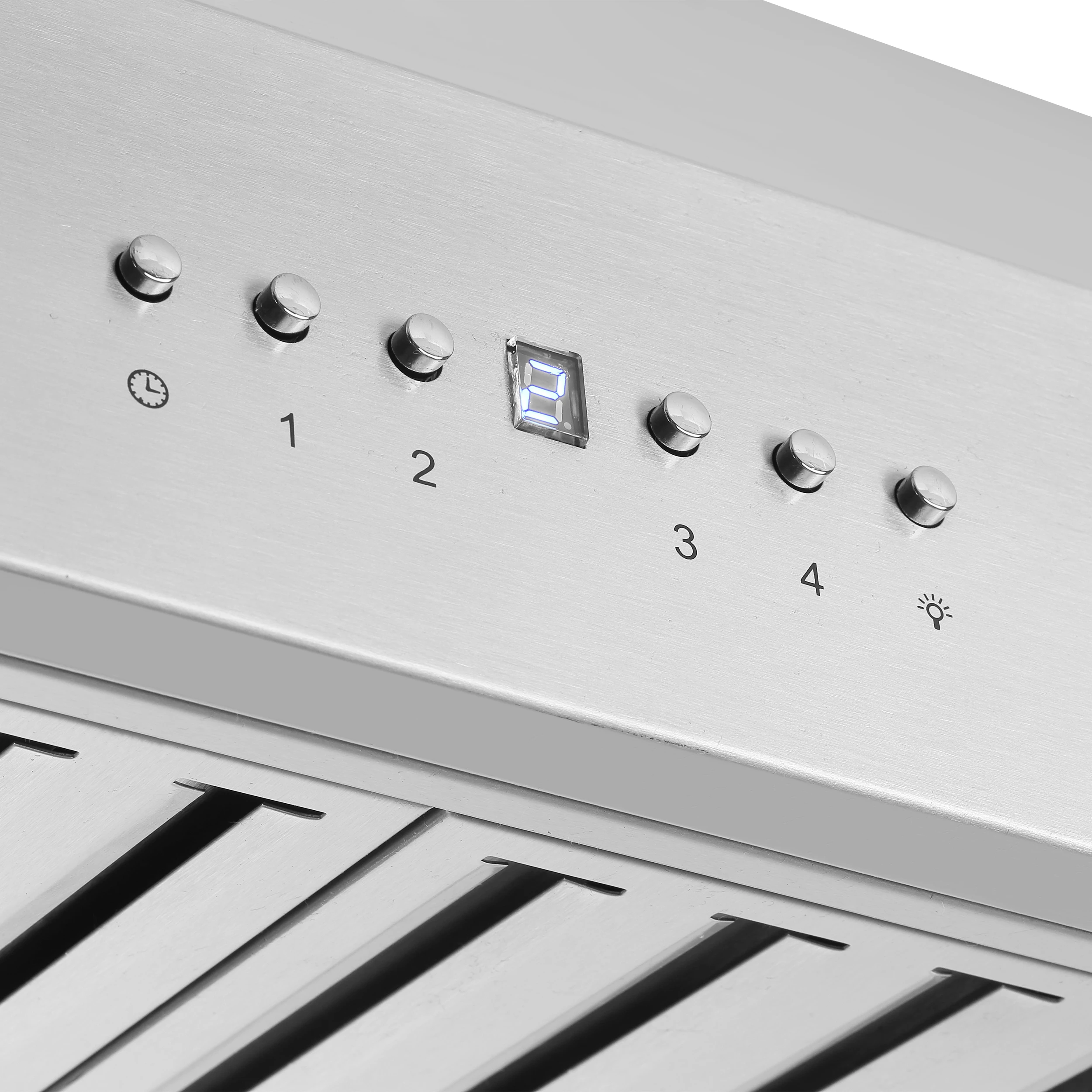 Coppito 60-Inch Island Range Hood, Stainless Steel, LED Lighting, Adjustable Fan Speeds FRHIS512960