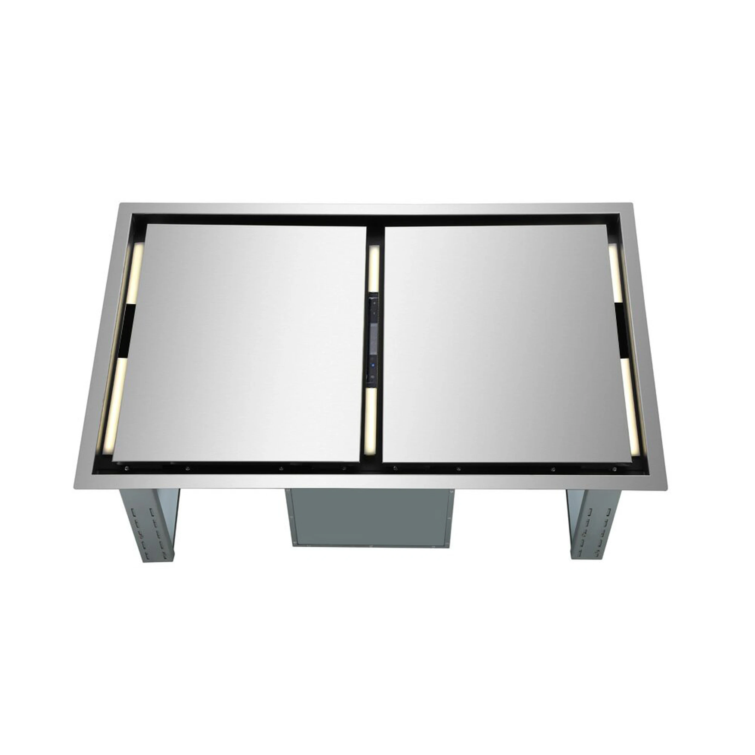 Arezzo 44-Inch Recessed Ceiling Range Hood, Dual Motors, 1200 CFM, Hybrid Filters, Remote Control FRHRE531244