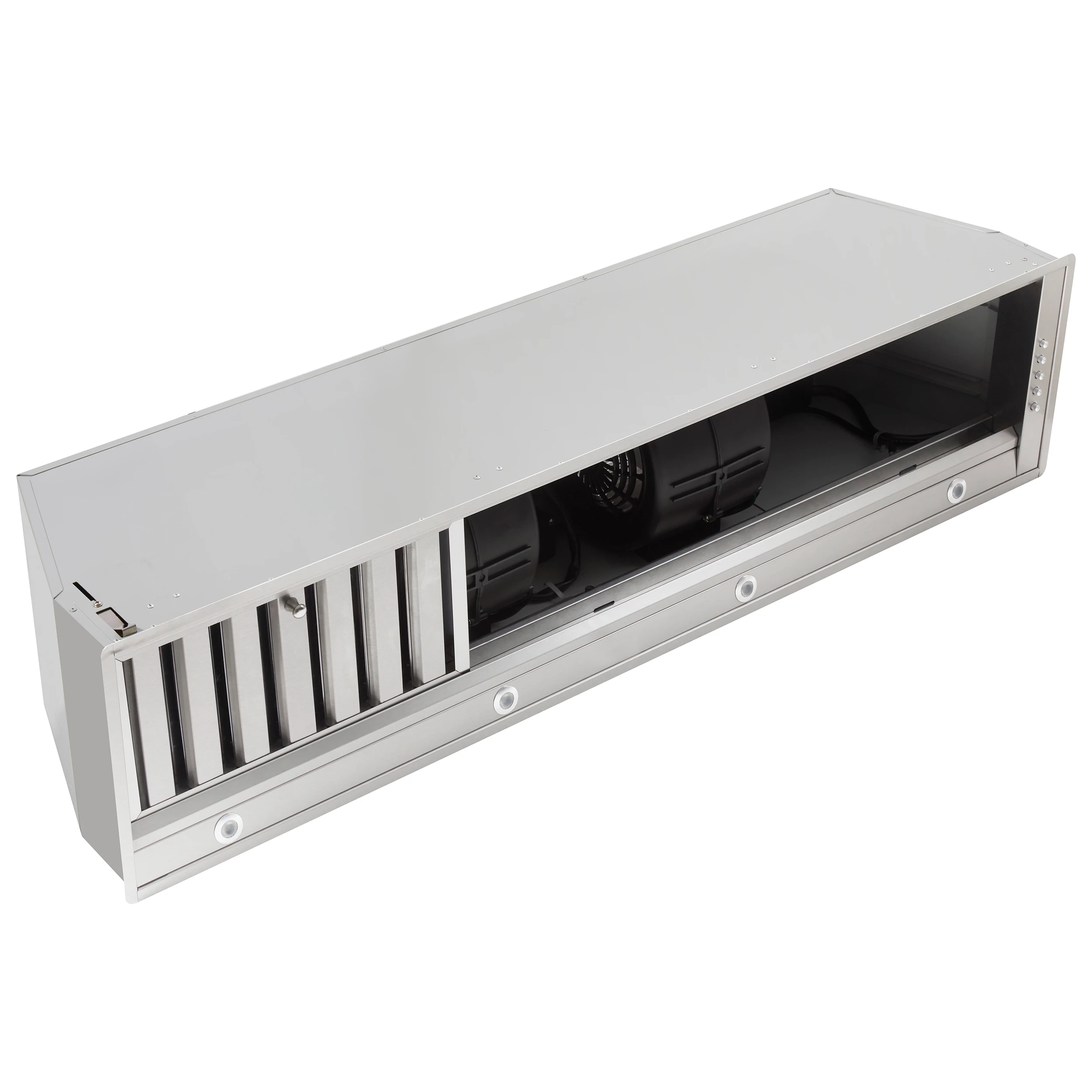 Frassanito 48-Inch Recessed Range Hood, Baffle Filters, LED Lighting FRHRE534648