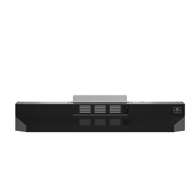 FORNO Cappa 30″ Under Cabinet Range Hood in Black, 200 CFM, Convertible FRHUC520030BLK