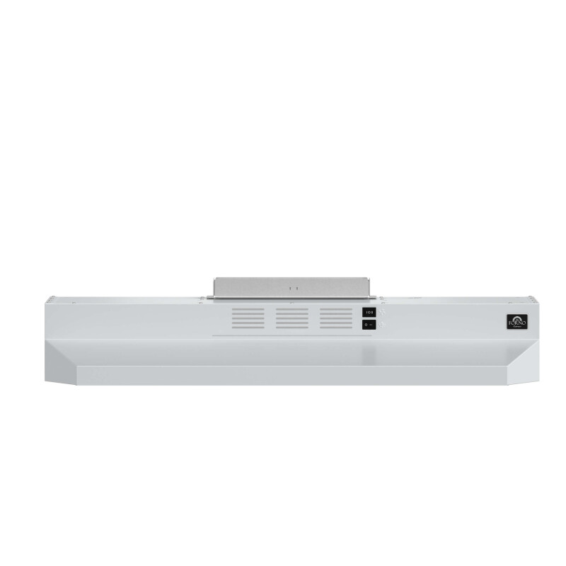 FORNO Cappa 30″ Under Cabinet Range Hood in White, 200 CFM, Convertible FRHUC520030WHT