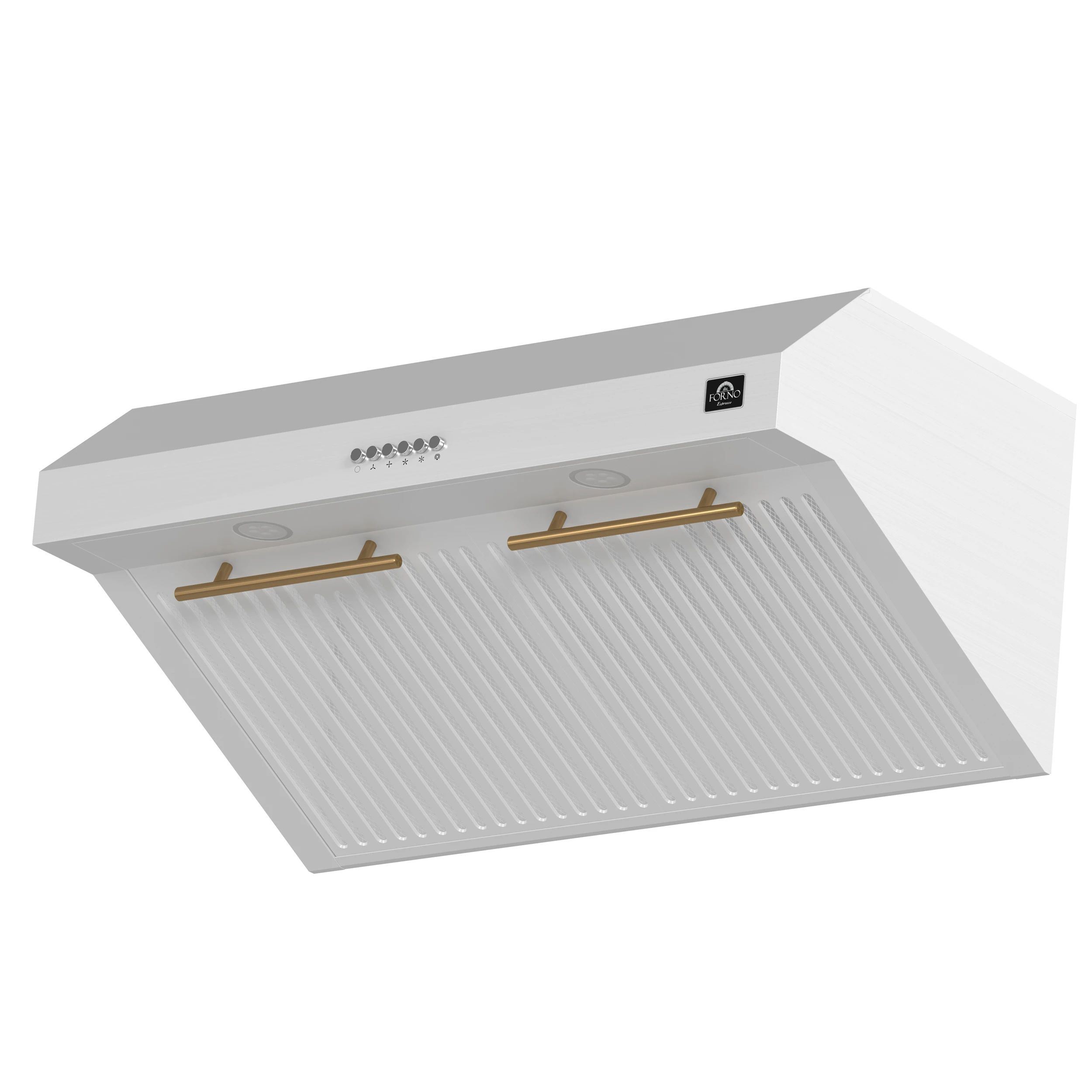 Bari Espresso 30-Inch Under Cabinet Range Hood, , 600 CFM, LED Lighting, Dishwasher-Safe Baffle Filters, 3-Speed Fan Control FRHUC525530WHT
