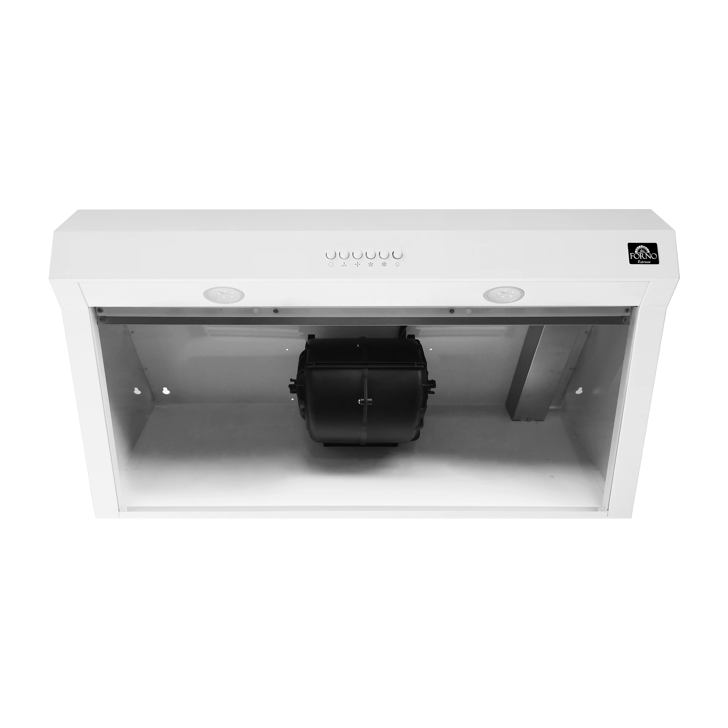 Bari Espresso 30-Inch Under Cabinet Range Hood, , 600 CFM, LED Lighting, Dishwasher-Safe Baffle Filters, 3-Speed Fan Control FRHUC525530WHT