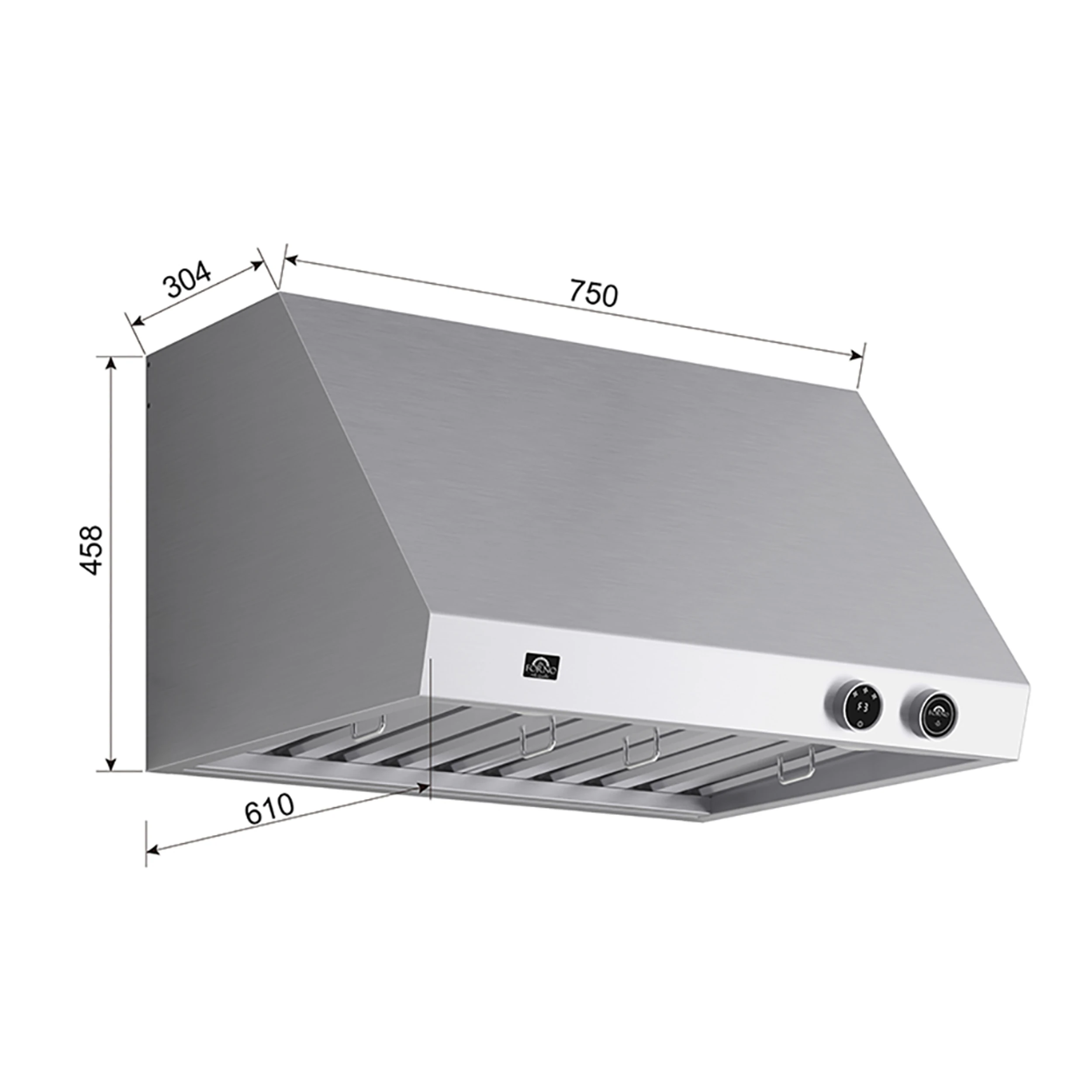 Biagio 30-Inch Wall Mounted Range Hood, , Heavy Duty FRHWM500930