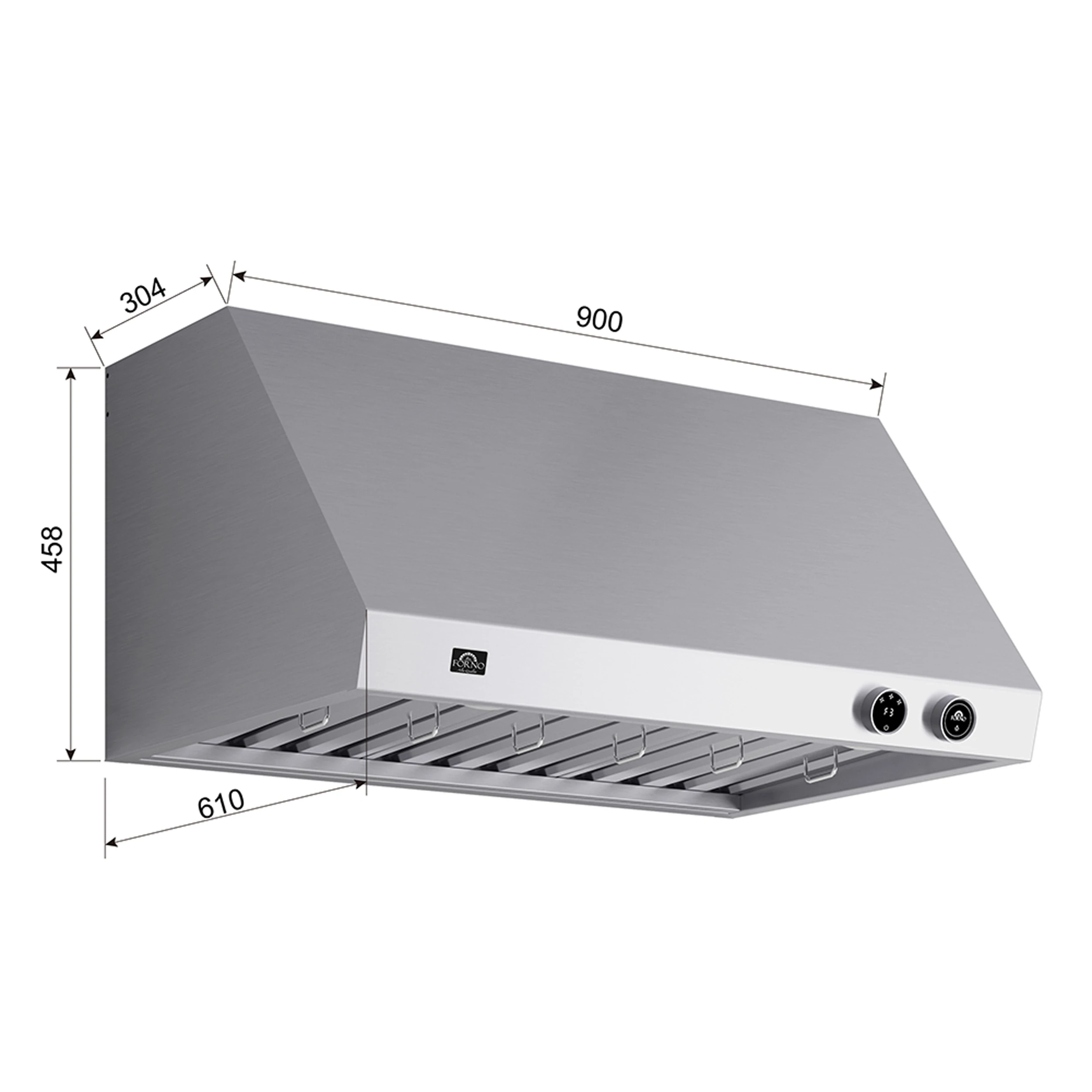 Biagio 36-Inch Wall Mounted Range Hood, , Heavy Duty FRHWM500936