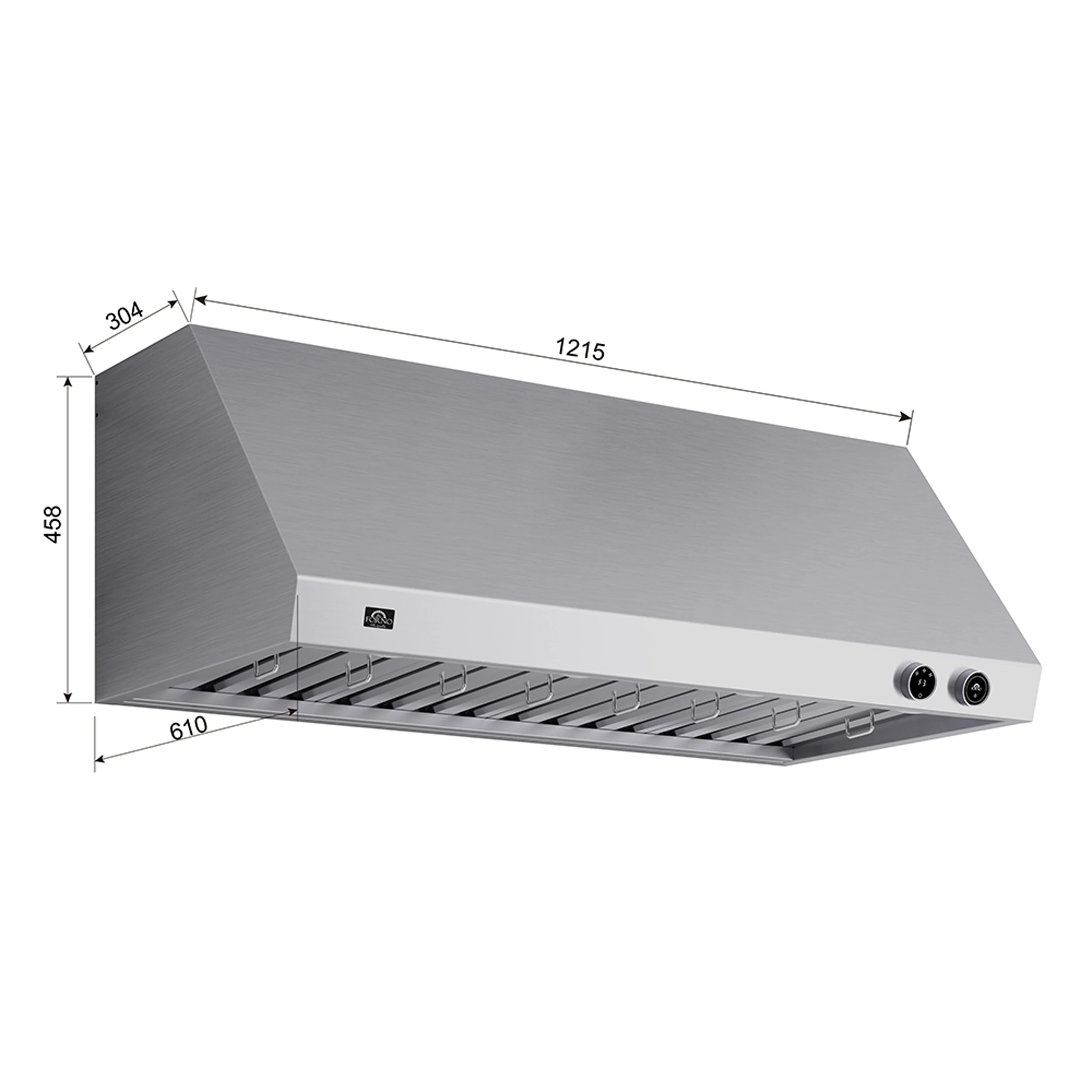 Biagio 48-Inch Wall Mounted Range Hood, , Heavy Duty FRHWM500948