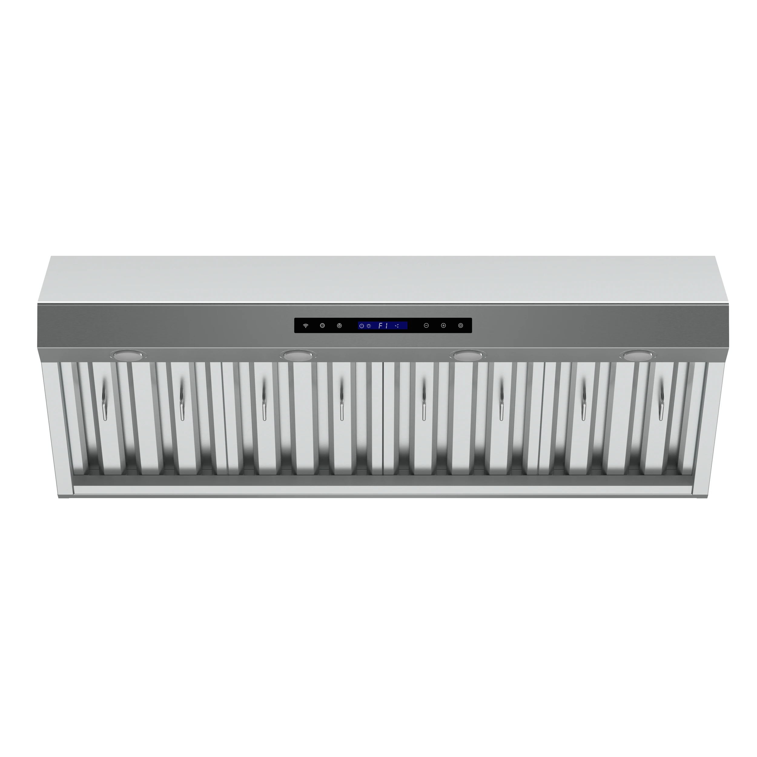 Palazzo 48-Inch Wall Mounted Range Hood, Stainless Steel, Heavy Duty Baffle Filters, Remote Control FRHWM503048