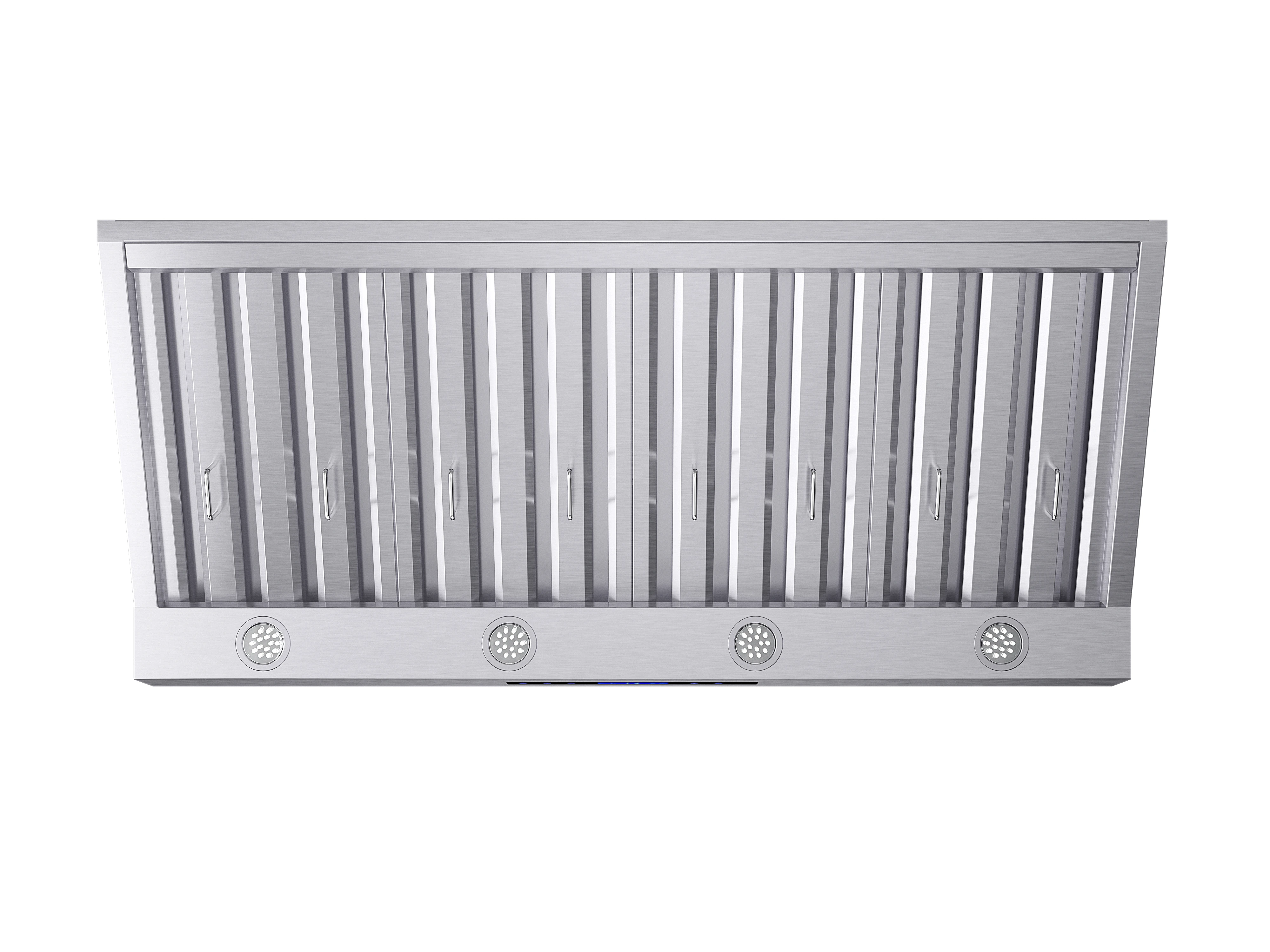 Palazzo 48-Inch Wall Mounted Range Hood, Stainless Steel, Heavy Duty Baffle Filters, Remote Control FRHWM503048