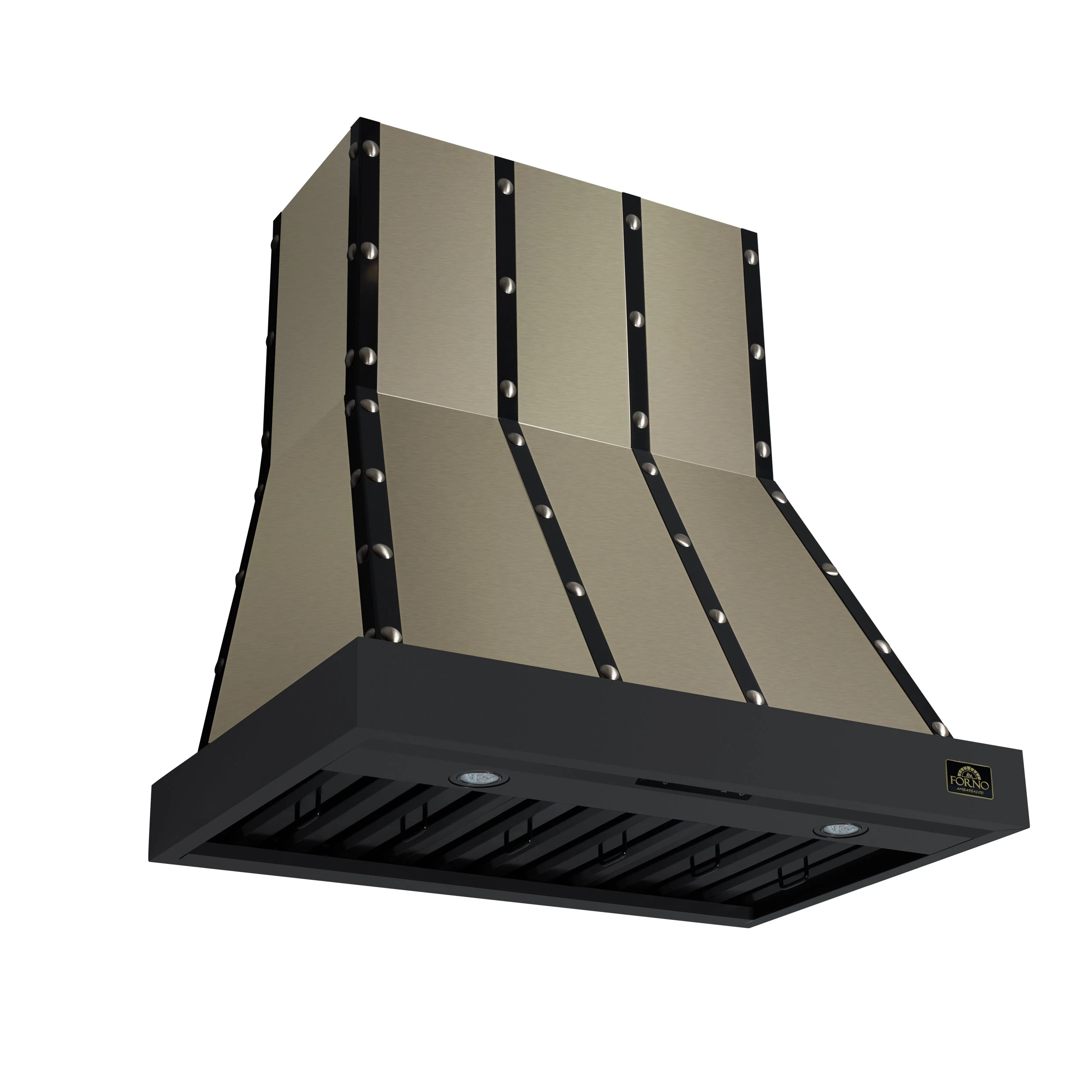 Valente 36" Range Hood in with 427 CFM, 3 speeds, Dishwasher safe Baffle filters, LED Lights and Remote Control FRHWM509936CPBLK