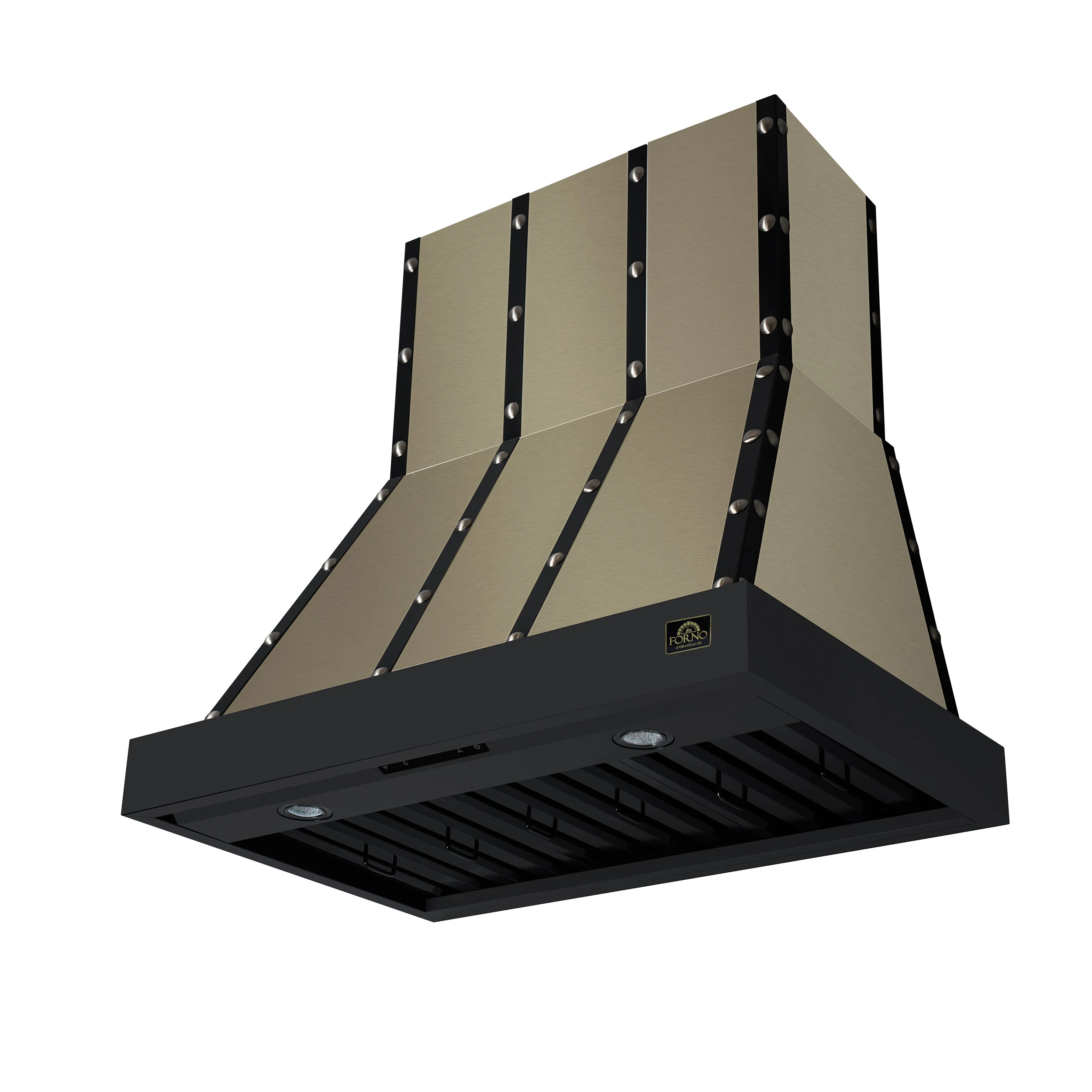 Valente 36" Range Hood in with 427 CFM, 3 speeds, Dishwasher safe Baffle filters, LED Lights and Remote Control FRHWM509936CPBLK