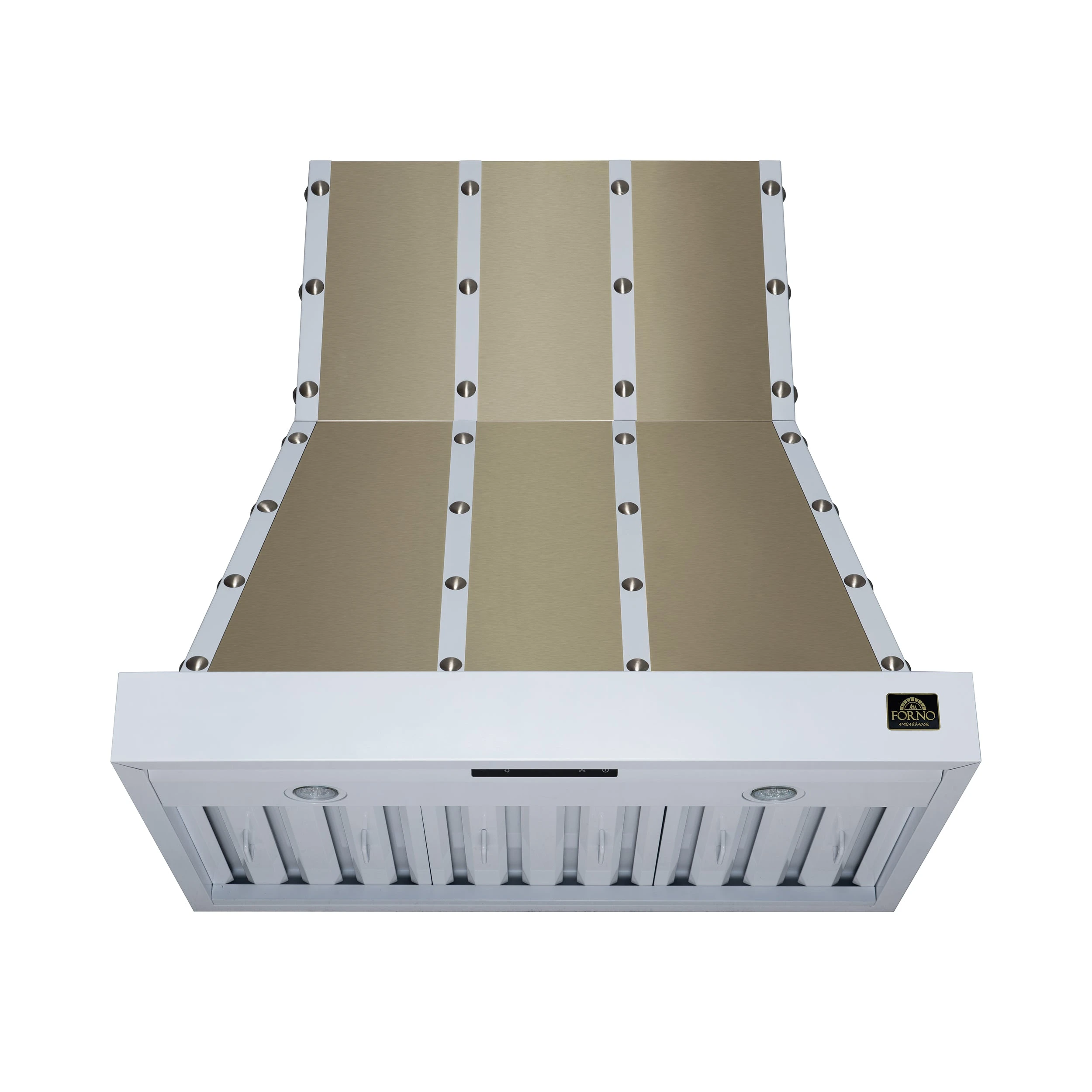 Valente 36" Range Hood in with 427 CFM, 3 speeds, Dishwasher safe Baffle filters, LED Lights and Remote Control FRHWM509936CPWHT